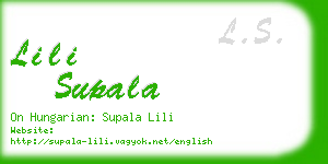 lili supala business card